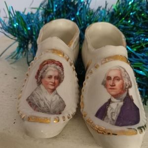 Porcelain set of shoes. Martha George Washington